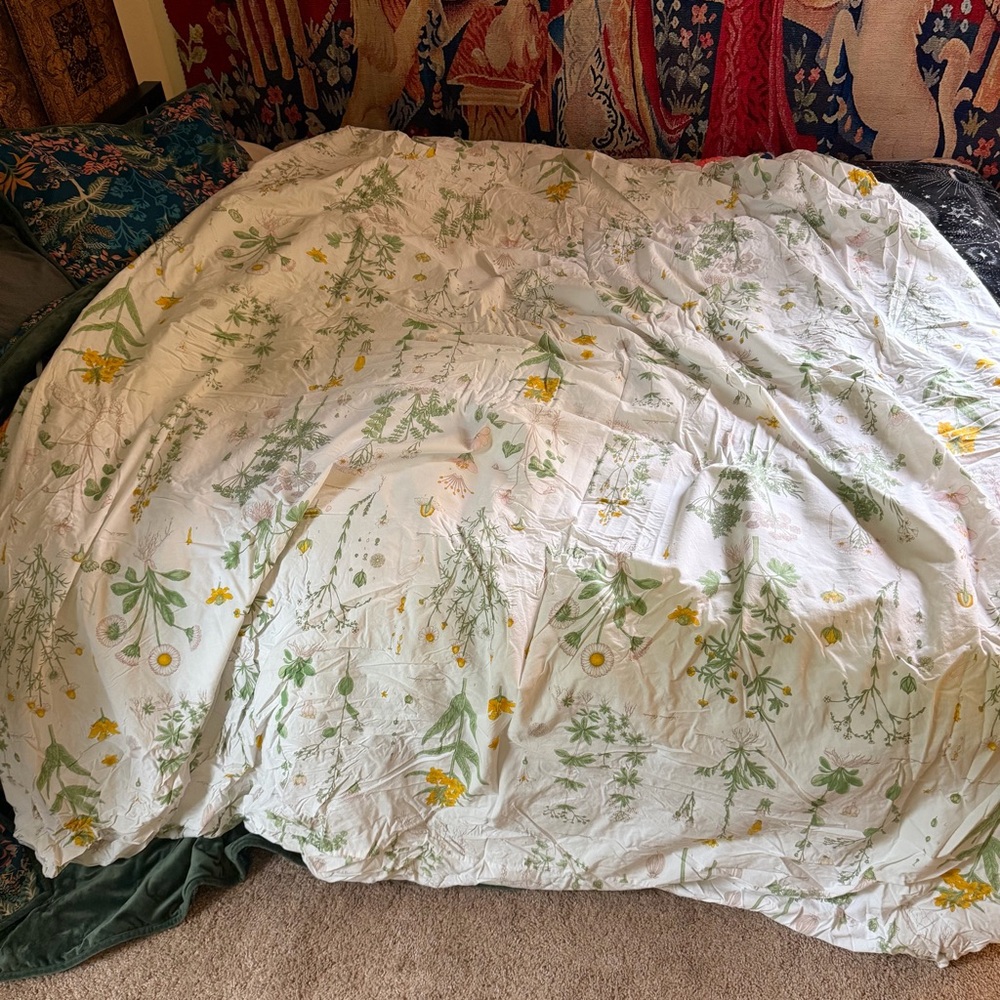 IKEA botanical duvet cover full/queen